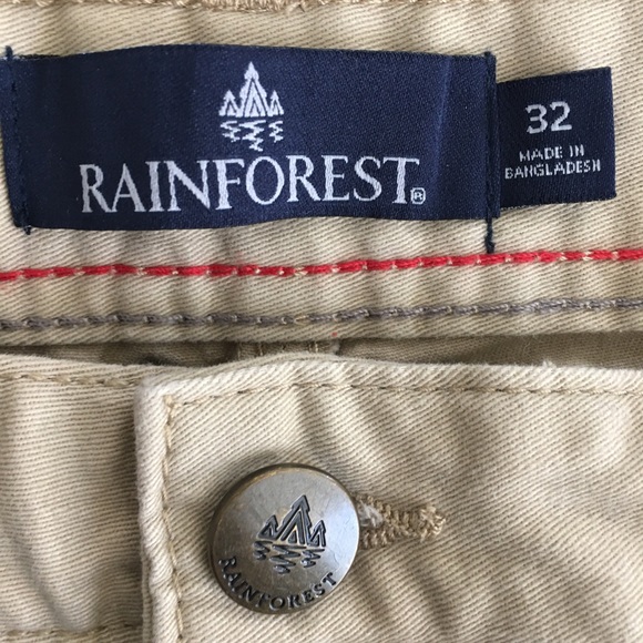 Rainforest Men's 5 Pocket Pants Khaki size 32 - Picture 3 of 3